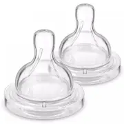 NEW Philips Avent Slow Flow Airflex Anti-colic Teat 1m+ (2 pack)