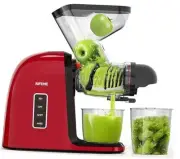 Slow Masticating Juicer Machines, 3-inch Dual Wide Chute, Cold Press Large Red