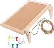 BUTIFULSIC Decorative Cork Board with Wooden Frame Double Sided Pin Board for Office School and Home Easy DIY Installation for Photos Notes and Messages