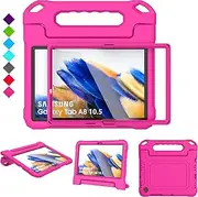 Kids Case for Samsung Galaxy Tab A8 10.5 inch (2022), - Shockproof Protection Case with Built-in Screen Protector Stand Tablet Cover (SM-X200/SM-X205/SM-X207) (Hot Pink)