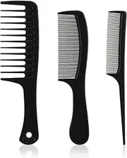 3 Pieces Hair Styling Comb Set with Wide Tooth Detangling Hair Comb, Rat Tail Combs, Fine Tooth Teasing Comb Dressing Combs, Styling Cutting Comb