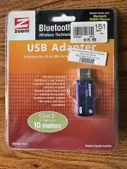 Zoom Class 2 Bluetooth USB Adapter for Windows Vista, XP, and 2000 (Model 4321)