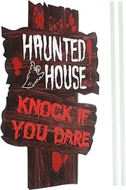YARNOW 1Pc Halloween Prop Lawn Sign Lightweight Street Signs Guide for Halloween Party Decoration for Outdoor Spooky Decor