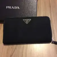 在飛比找旋轉拍賣優惠-PRADA 經典帆布長夾