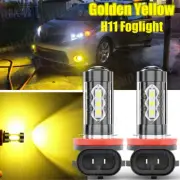 For Honda Accord Civic 2006-2015 H11 Fog Light Projector Lens Yellow LED Bulbs (for: Honda Civic)
