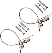 BESTonZON Proofing Furniture Anchors 2 Sets Metal Straps for Bookshelf Dresser Prevent Falling