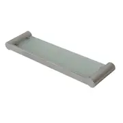 AQUA VERA Pearl Glass Shelf with Stainless Steel Frame
