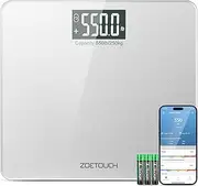 550lb Digital Bathroom Scale for Body Weight with BMI and Beep Sound, ZOETOUCH Bluetooth Weighing Scales Over 500lb Work with Smart APP, Extra High Capacity with Large LCD Display Wide Platform