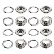 100 Pcs Curtain Grommets Brushed Nickel Rods Buttonhole Compact Size Rings