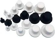 JUKASQZYI Rubber Male Hole caps Silicone T Type Plug Stopper 6.5mm 7mm 7.5mm 8mm 8.5m Plastic Round Test Tube end caps Gap Masking(Black,3mm(0.12 inch))