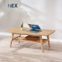 在飛比找momo購物網優惠-【NEX】北歐風 客廳雙層大茶几 實木腳(咖啡桌/客廳桌/桌