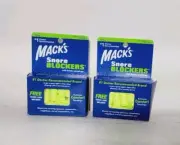 2X Macks Snore Blockers Soft Foam Extreme Comfort Earplug W/Travel Case 12 Pairs