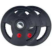20kg Rubber Tri-grip Weight Plates Type-O Pair