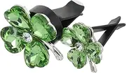 2pcs Car Aromatherapy Clip Cars Air Conditioning Clip Charm Decor Car Flower Aromatherapy Valentine's Day Automotive Aromatherapy Pendant Aroma Diffuser Accessories Green Acrylic