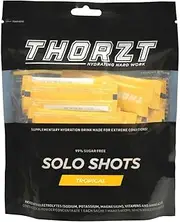 Thorzt Sugar Free Hydration Drink Solo Shots- Pack of 50 Sachets - Electrolyte (TROPICAL)