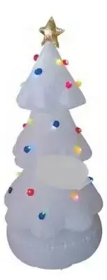 CHRISTMAS SANTA 6 FT WHITE COLOR LED CHANGING TREE INFLATABLE AIRBLOWN DECOR