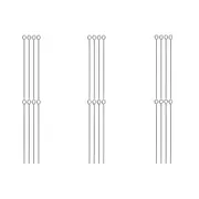 6x 6pc Appetito Chrome Skewers 8in/20cm Barbecue Home Kitchen Grill Cooking