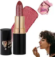 Diamond Lip Gloss Glitter Lipstick Waterproof, Diamond Glitter Lipstick, Metallic Lipsticks for Women, Smudge-proof & Non-sticky, Keep Shimmer All Day (#5)