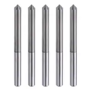 5pcs CNC V Bit 90 Degree 1/8" Shank 0.3mm Tip Engraving V Bits Chamfer End Mill