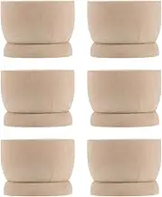 SOLUSTRE 6 Pcs Wooden Egg Holder Tray Natural Egg Server Cups for Easter Craft Decor Creative Kitchen Countertop Display for Use