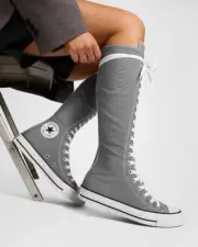 Converse Chuck Taylor All Star XXHI Gray Knee High Sneakers Women's 9, Men's 7