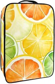 [YTYVAGT] Travel Shoe Bag,Waterproof Portable Organizer Storage Shoe Pouch,Watercolor Orange and Lemon