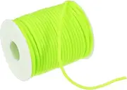 uxcell Hollow Pipe Tubing Rubber Cord, 27.3 Yards 3mm Stretchy String with 1.5mm Hole Elastic Strings Barber Cords for Jewelry Making/DIY Crafts/Necklaces/Bracelets [Yellowish Green]