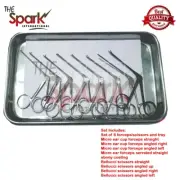 Micro Alligator Cup Ear Forceps Bellucci Scissors 3.5'' Serrated ENT Surgical