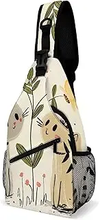 [GHBNK] Chemistry Print Crossbody Small Sling Backpack Sling Bag for Women Men Travel Hiking Chest Bag Daypack