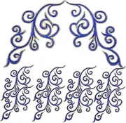 Angoily 5 Pairs Embroidered Iron Patches for Clothing Durable for Performance Costumes Wedding and Formal Attire Versatile Decorative