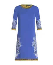PRINTED CADY TUNIC DRESS IT42 Blue