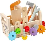 Yardwe 1 Set Toolbox Set Educational Tool Kit for Pretend Play Compact and Repair Tools for Creative Learning Construction for Early Development