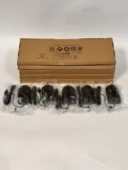 Set Of (5) Dell Black Wired USB Desktop Keyboard & (5) KB216-BK-US optical mouse