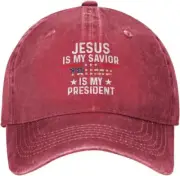 Jesus is My Savior is My President Hat for Men Baseball Hat Fashionable Caps