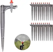 Yuecoom Garden Irrigation System, 20Pcs/Bag Irrigation Dripper with Ground Insert Fruit Tree Drip Irrigation Emitters for Gardening(360 Degree with Plunger)