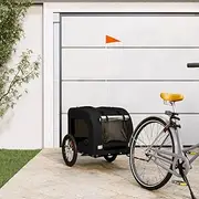 Generic Pet Bike Trailer Black Oxford Fabric and Iron,93835