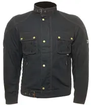 Bores Carlo Wax Jacket, black, Size XL for Men