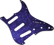 Standard 11 Hole Guitar Pickguard 3 Ply Panels Pickguard with Screws for ST Guitar Blue Pearl One Size