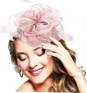 [WOFASHPURET] Vintage Flower Tea Party Fascinator Headband for Women Elegant Headwear Accessory for Weddings Bridal Showers and Special Events Delicate Design Soft present