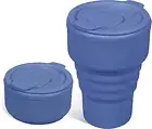 Collapsible Travel Cup, 13Oz / 375Ml - Reusable To-Go Pocket Size Silicone Bottl