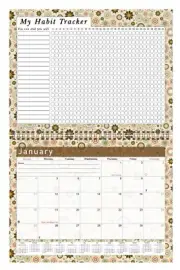 2026 Monthly Desktop/Wall Calendar/Planner - Habit Tracker - (Edition #020)