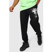 Mens Black Limited Paint Splatter Jogger