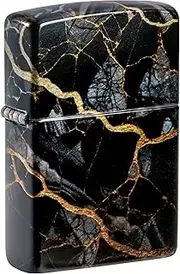 Zippo Fusion Marble Design 540 Tumbled Chrome Pocket Lighter
