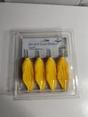 Corn on the Cob Holders Corn Design 4 Pack NIP Kitchen Collection
