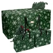 Christmas Tree Storage Bag 7.5 ft (3pc Set), 600D Oxford Medium Green-1 Set