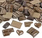 Hanycon 60PCS Artificial Chocolate Fake Chocolate Resin Flatback Cabochon Chocolate for Home House Grocery Photography Party Decoration