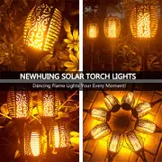 96LED Solar LED Flame Torch Light Outdoor pack Waterproof Decor Lighting Auto on/Off Pathway Lights for Garden Landscape Lawn