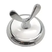 AMEROCK Polished Chrome White Bathroom Robe Towel Wall Hook Hardware Accessories