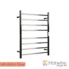 Hotwire Heated Towel Rail - 80W - 530mm Round Stainless Steel with Timer -Chrome