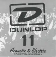 2 x Jim Dunlop DPS011 Single Plain Steel .011 E 1st Acoustic Guitar String